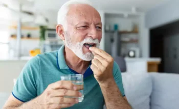 رجل كبير في السن يتناول فيتامين B3 ظناً منه أنه يحميه من أمراض القلب